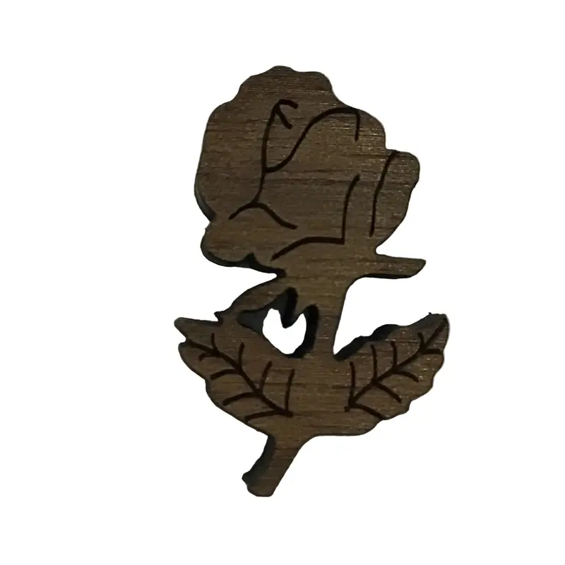 Rose With Stem Mini Wooden Symbol 1
