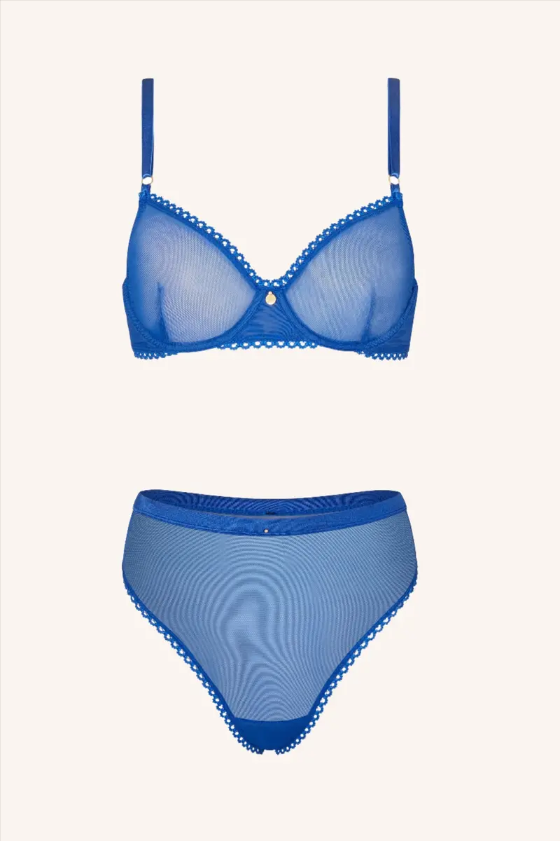 Royal Blue High-Waisted Bikini Bottom 1