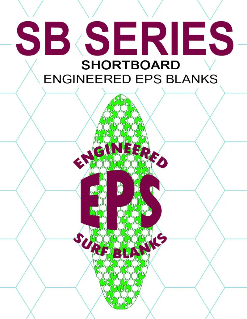 Sb Series Eps Shortboard Blanks – Enhanced Nose Rocker & Reduced Tail Curve 1