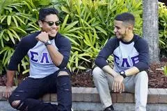 Sigma Lambda Beta Baseball-Style Graphic Tee 1