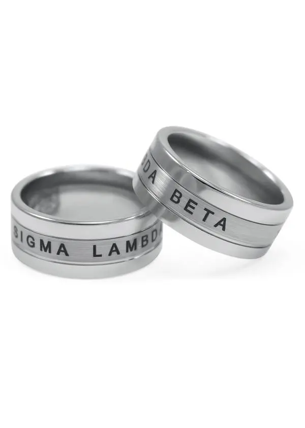 Sigma Lambda Beta Tungsten Wedding Band For Men 1