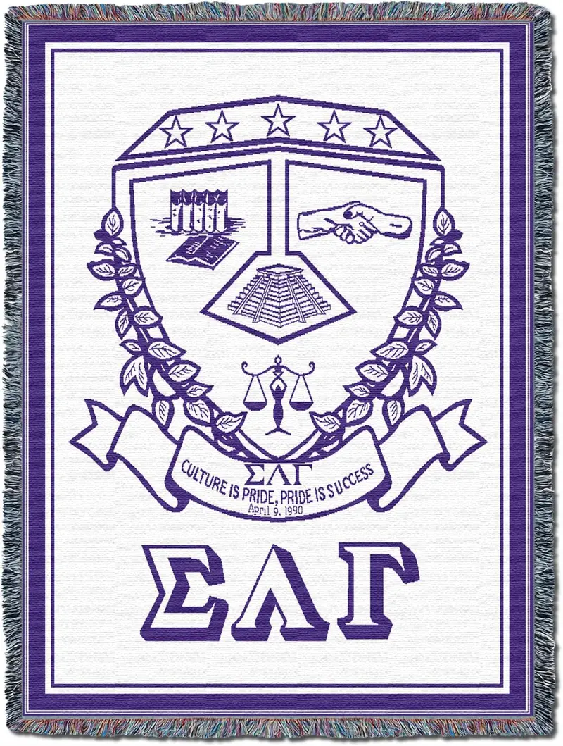 Sigma Lambda Gamma Handcrafted Afghan Throw Blanket 1