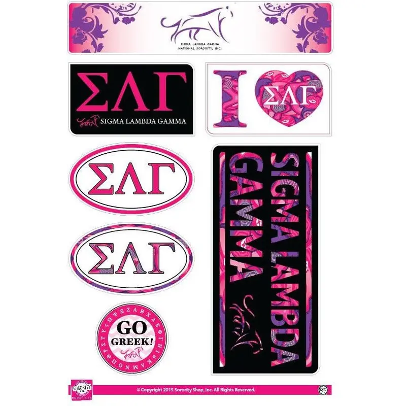 Sigma Lambda Gamma Sticker Pack – Vibrant Lifestyle-Themed Decals 1