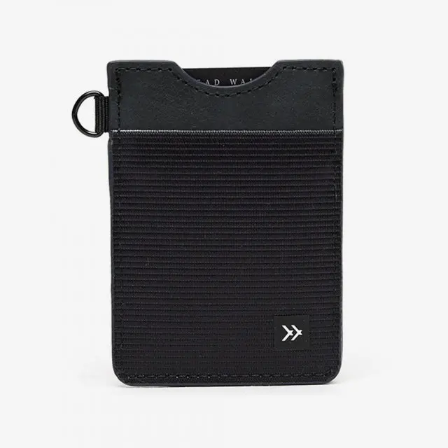 Slim Black Vertical Zip Wallet 1