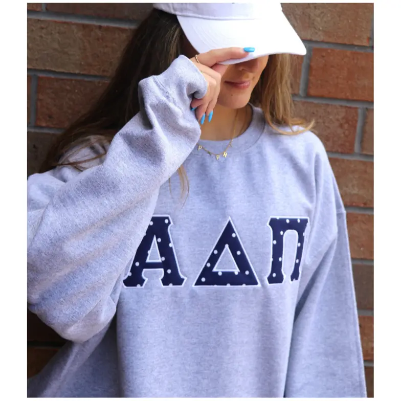 Sorority Polka Dot Crewneck – Playful Patterned Sweatshirt For Campus Life 1