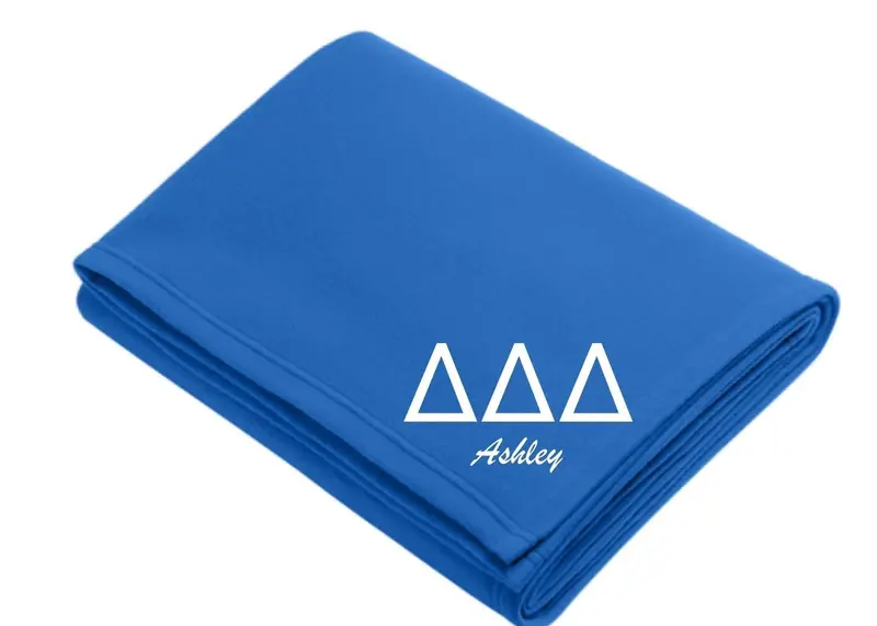 Sorority-Themed Core Fleece Blanket With Custom Embroidery 1