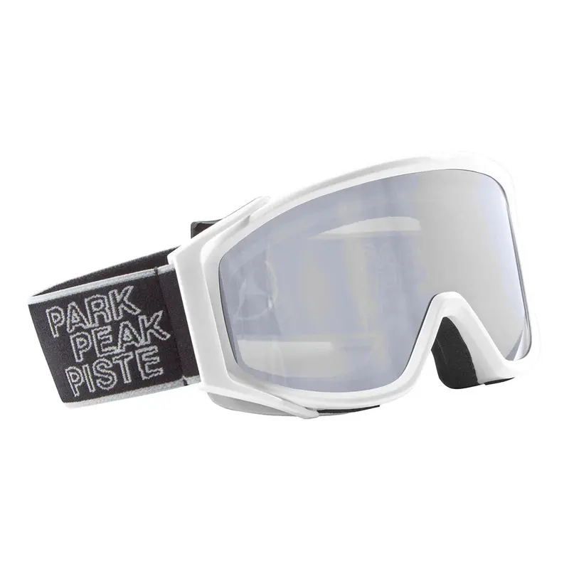 Spirit Youth Ski Goggles – Gloss White With Silver Accents 1