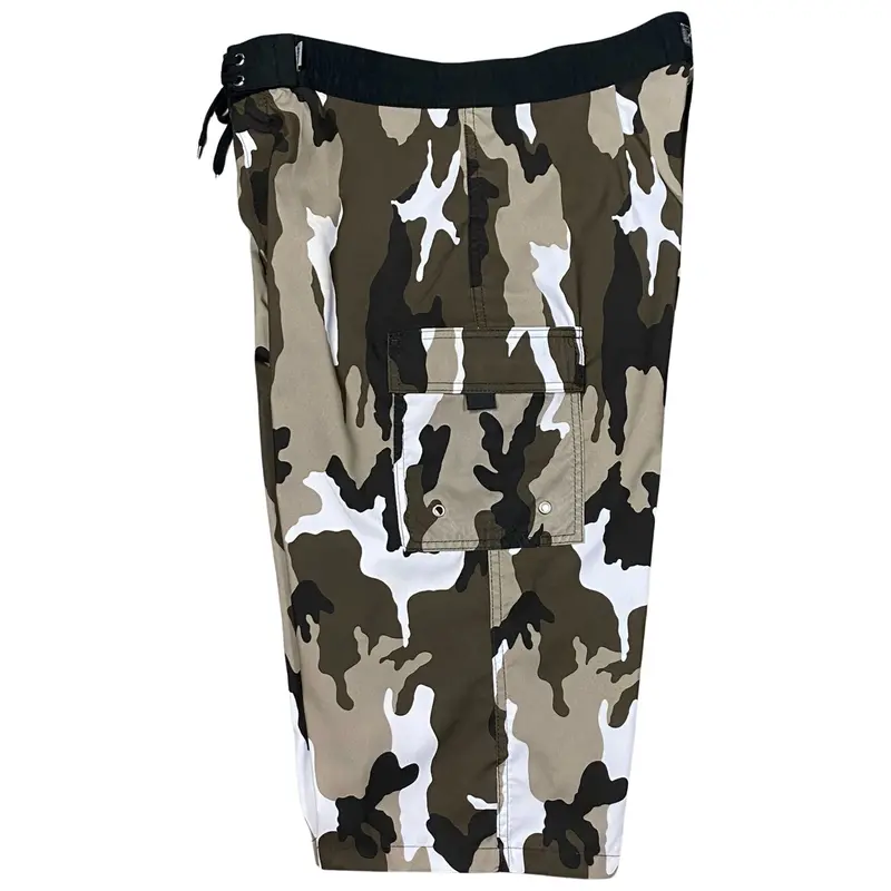 Stealth Fanatic Camo Men'S Non-Elastic Waist Board Shorts – Custom Design 1