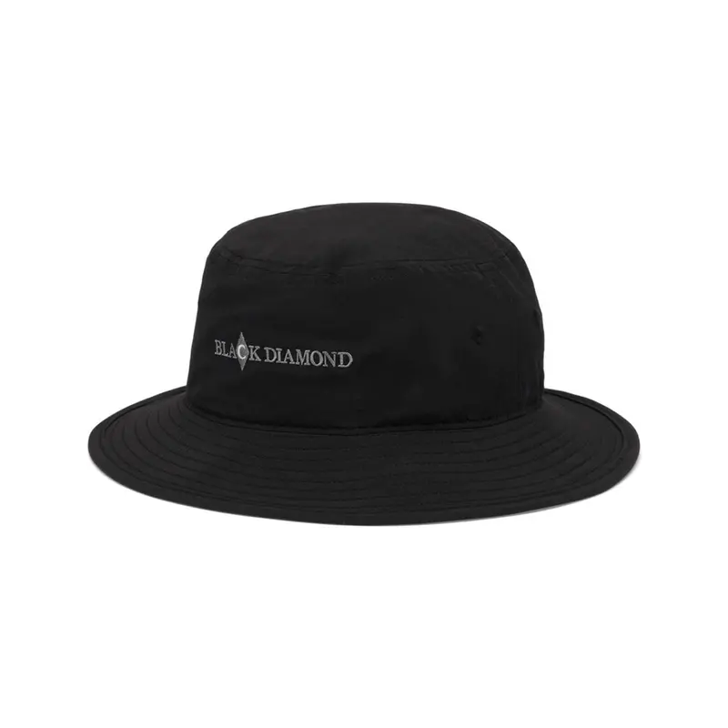 Structured Bucket Hat – Black Base With Anthracite Diamond Pattern 1