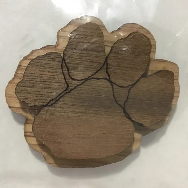 Tiger Paw Oak-Backed Symbol Charm 1