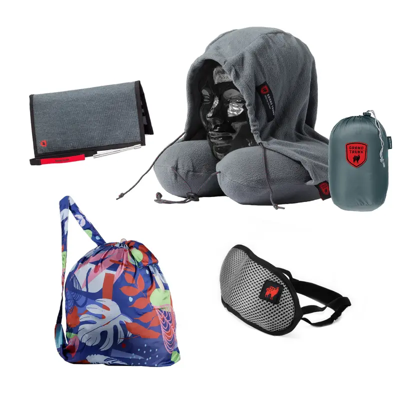 Travel Comfort Bundle: Hooded Pillow, Bindle Storage Bag & More 9