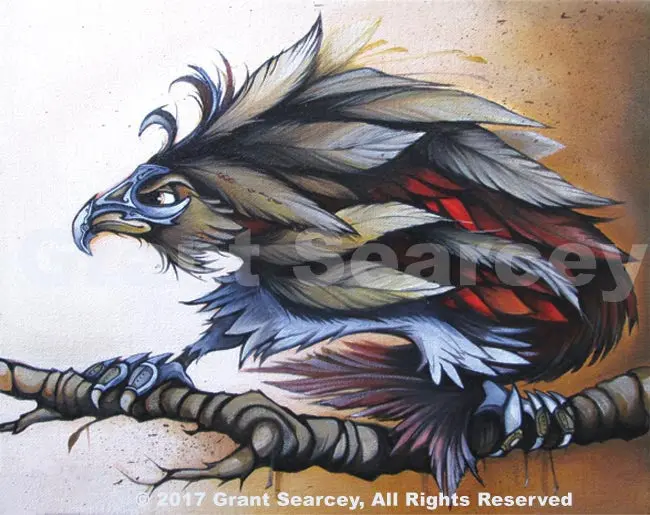 Tribal Warrior Bird Portrait 1