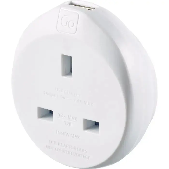 Uk-To-Usa Power Adapter With Dual Usb Ports 1