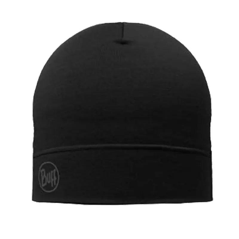 Ultra-Light Merino Wool Beanie – Black 1