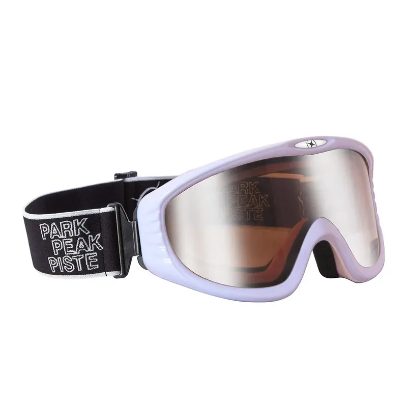 Vulcan Ski Goggles – White Frame With Silver Mirror Lens 1