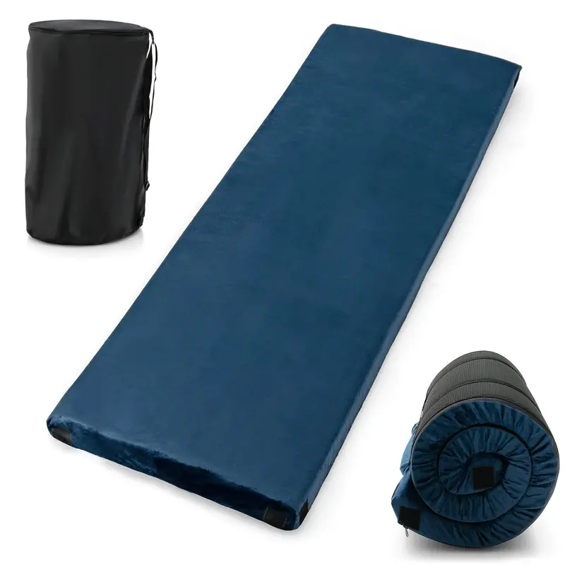 Waterproof Memory Foam Camping Mattress – Roll-Up Floor Pad With Carry Bag For Travel And Outdoor Sleep 1