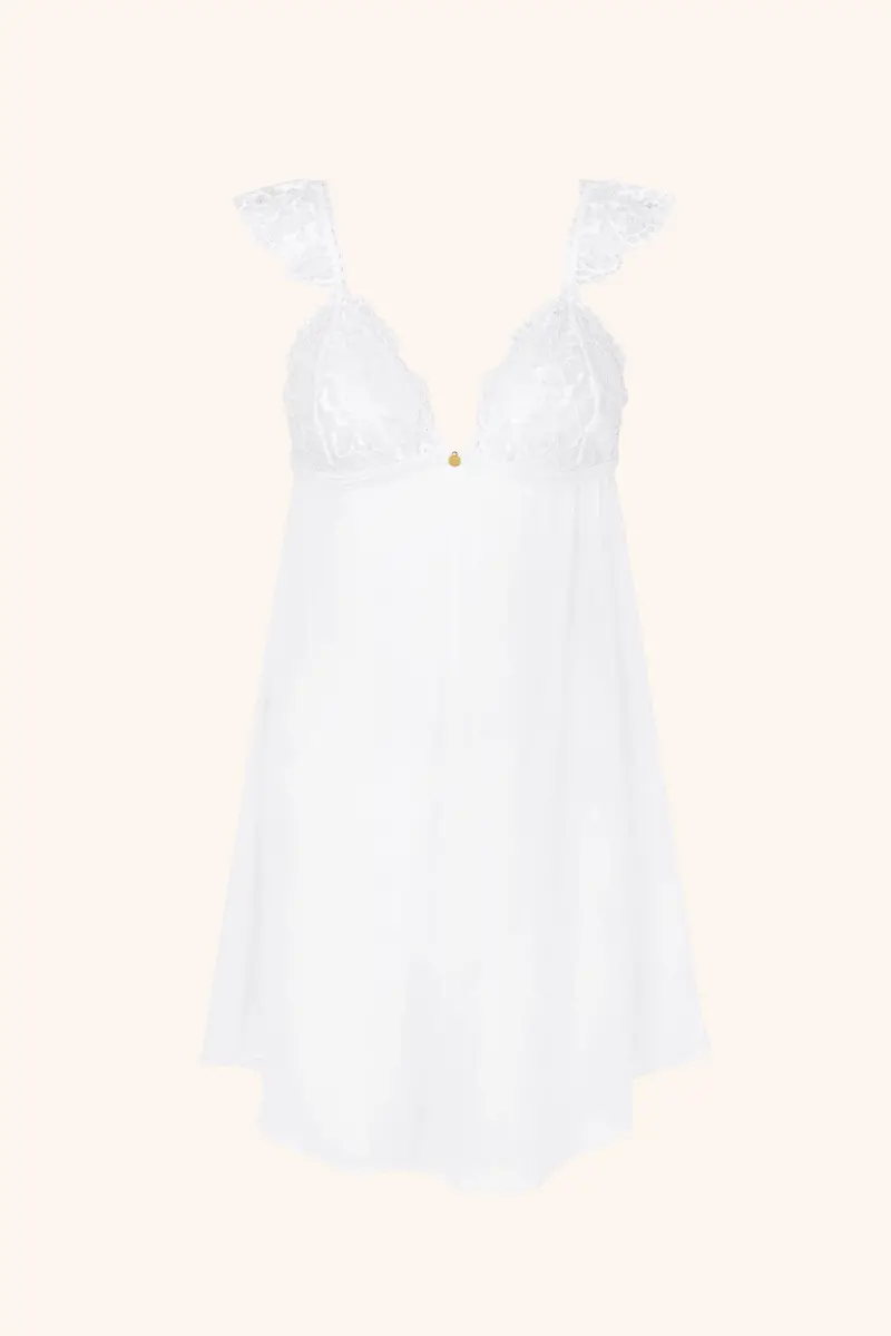 White Silk Slip Dress 1