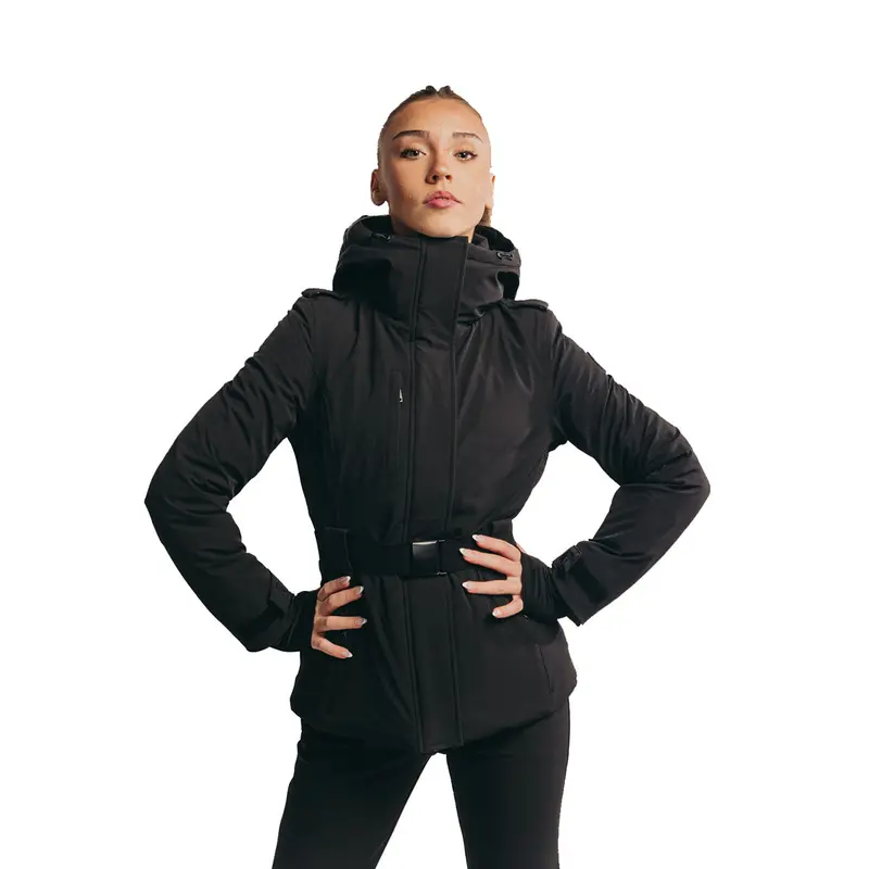 Women’S Belted Ski Jacket – Insulated Snowsport Outerwear 1