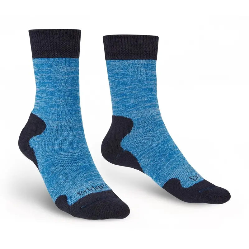 Women'S Blue Marl Merino Wool Heavyweight Comfort Boots 1