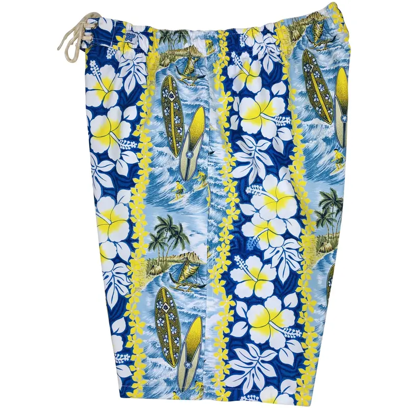 Women'S Bonus Round Elastic Waist Swim Shorts – Regular Rise, Extended Length 1