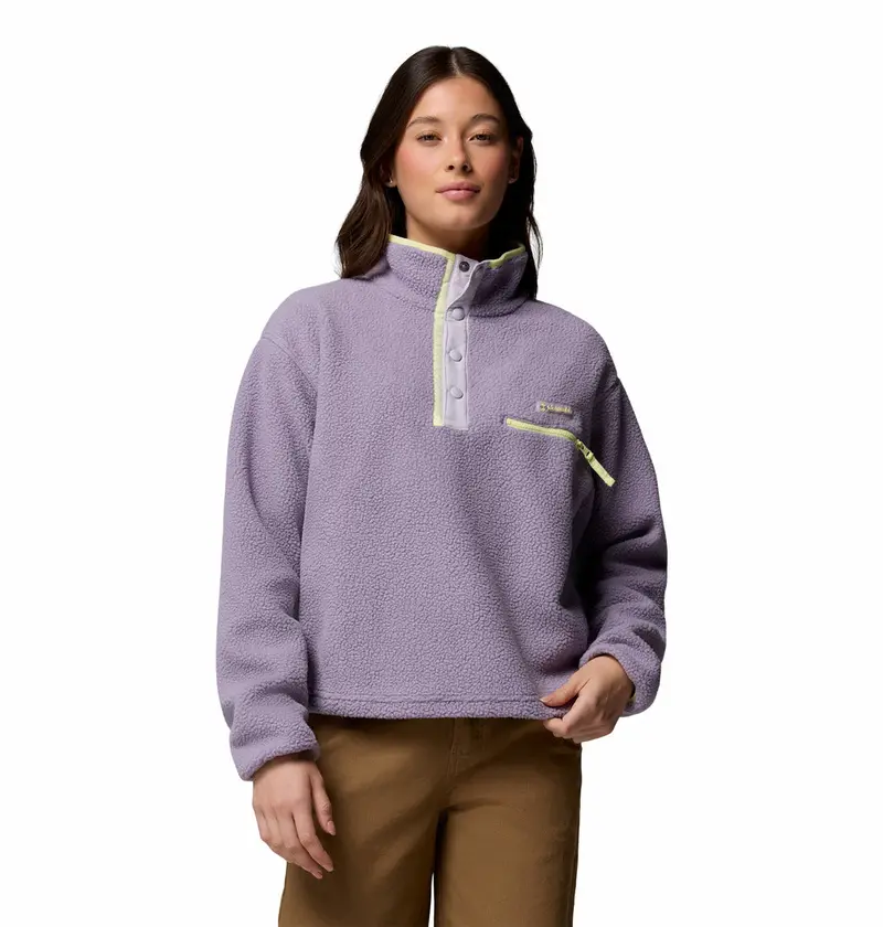 Women'S Helvetia Ii Cropped Sherpa Fleece Jacket With Half-Snap Closure 8