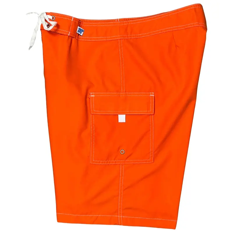 Women'S Solid Orange Swim Shorts – Regular Rise, Long-Length Fit 1