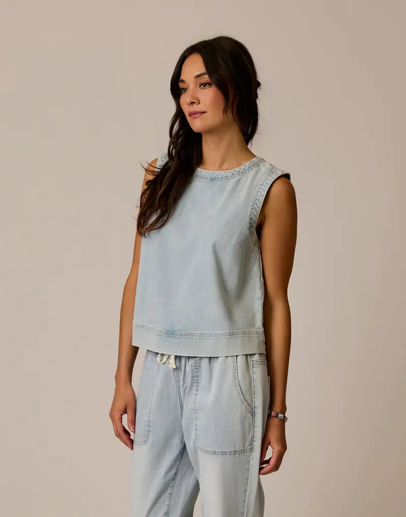 Women'S Susie Denim Sleeveless Top 1