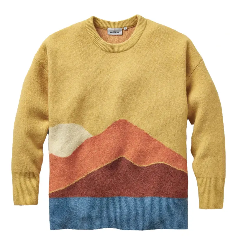 Women'S Vista Recycled Knit Jumper – Amber Gold 1