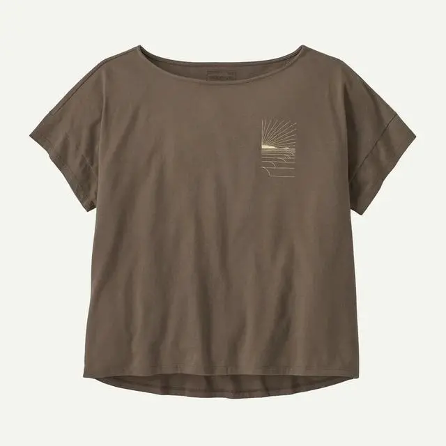 Women'S Waves Rolling Relaxed-Fit Drop Shoulder Top 1