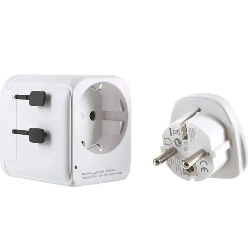 Worldwide Dual-Voltage Travel Adapter With Usb Ports 1