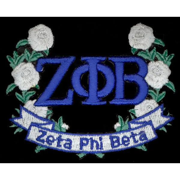 Zeta Phi Beta 3D Laser-Cut Wreath Patch 1