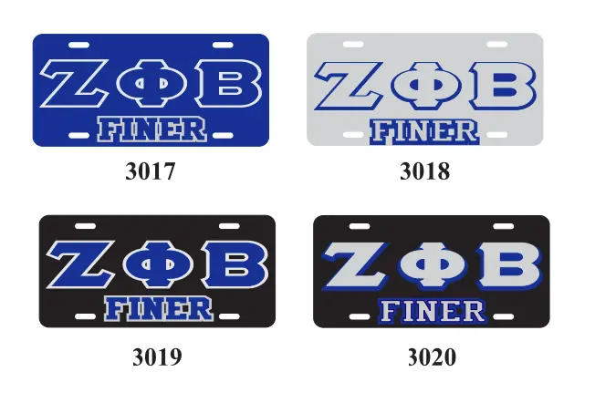 Zeta Phi Beta 'Finer Things' License Plate Frame 1