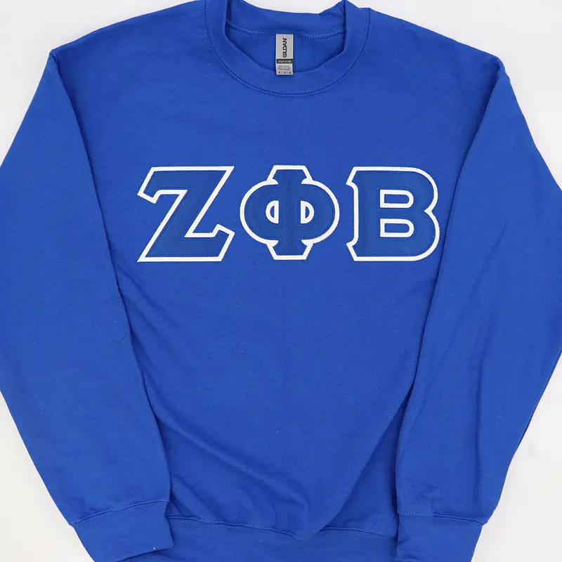 Zeta Phi Beta Greek Letter Crewneck Sweatshirt 1