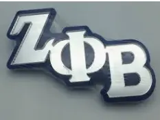 Zeta Phi Beta Lettered Lapel Pin – Bold Greek Alphabet Design 1