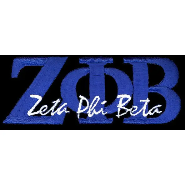 Zeta Phi Beta Signature Embroidered Patch – Style A 1