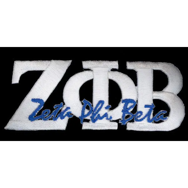 Zeta Phi Beta Signature Embroidered Patch – Style B 1