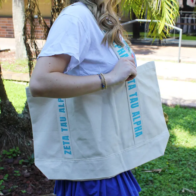 Zeta Tau Alpha Generous-Sized Canvas Tote Bag 1