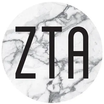Zeta Tau Alpha Marble-Style Bumper Sticker (Clearance) 1
