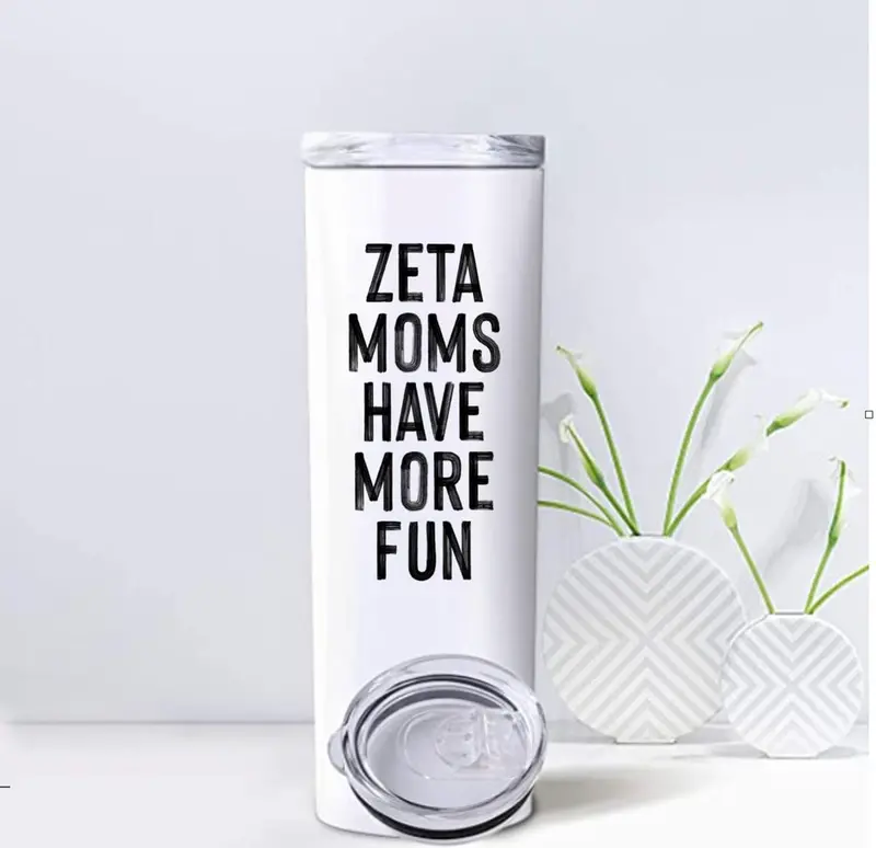 Zeta Tau Alpha Mom Tumbler – Sleek Thermal Tumbler With Lid And Straw 1