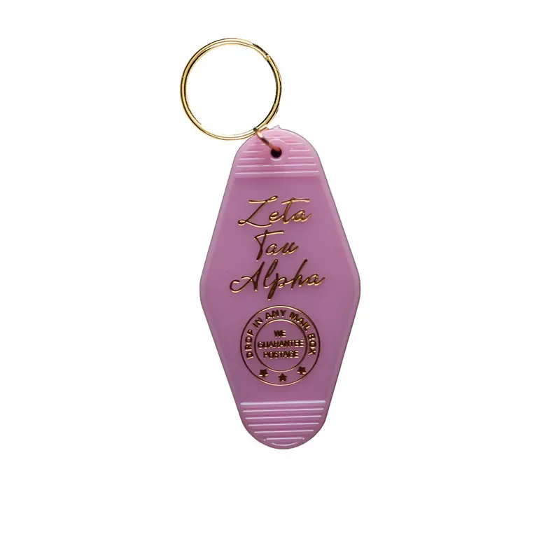 Zeta Tau Alpha Motel Keychain – Elegant Script Lettering 1