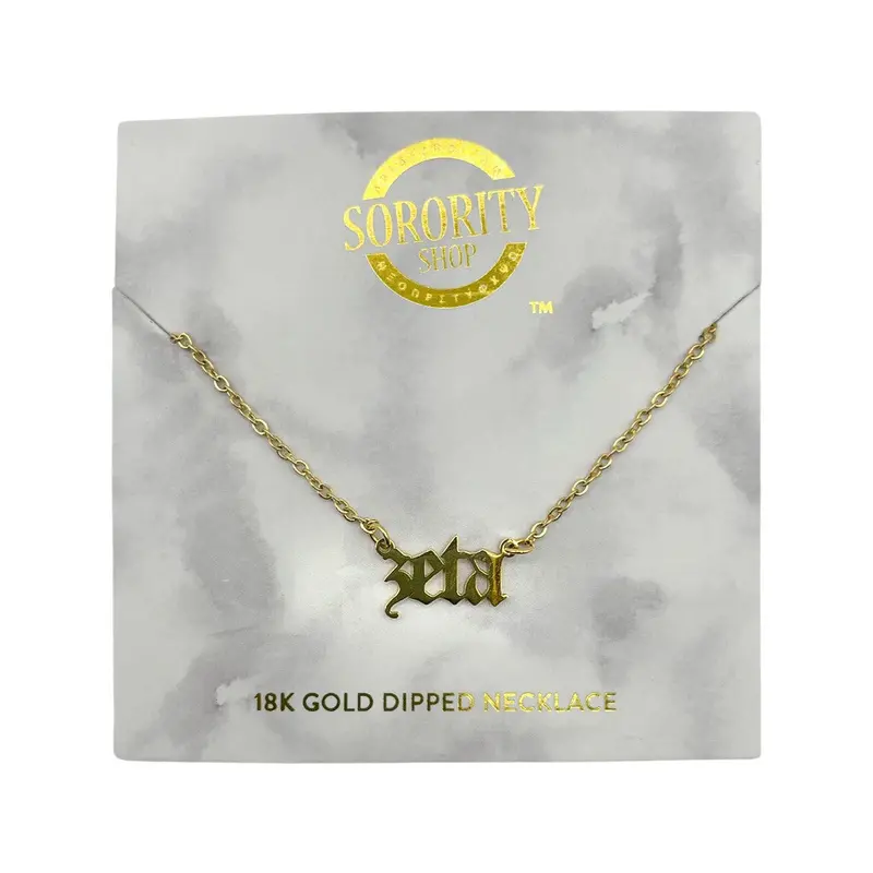 Zeta Tau Alpha Old English Charm Necklace 1