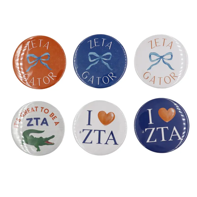 Zeta Tau Alpha Zta 2025 Printed Collector Buttons 1
